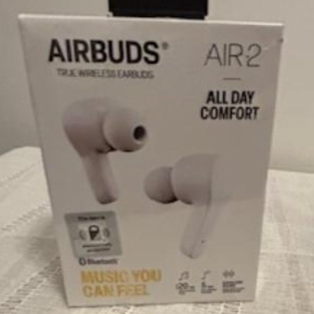 Airbuds Air2, In Ear Wireless Earbuds Stereo White Bluetooth Touch Command F/S N
